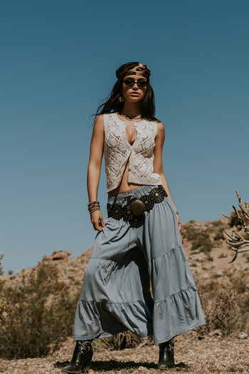 Kiara Crochet Button Vest