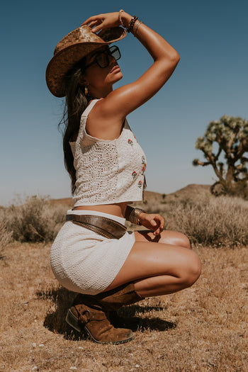 Avia Crochet Mini Skirt