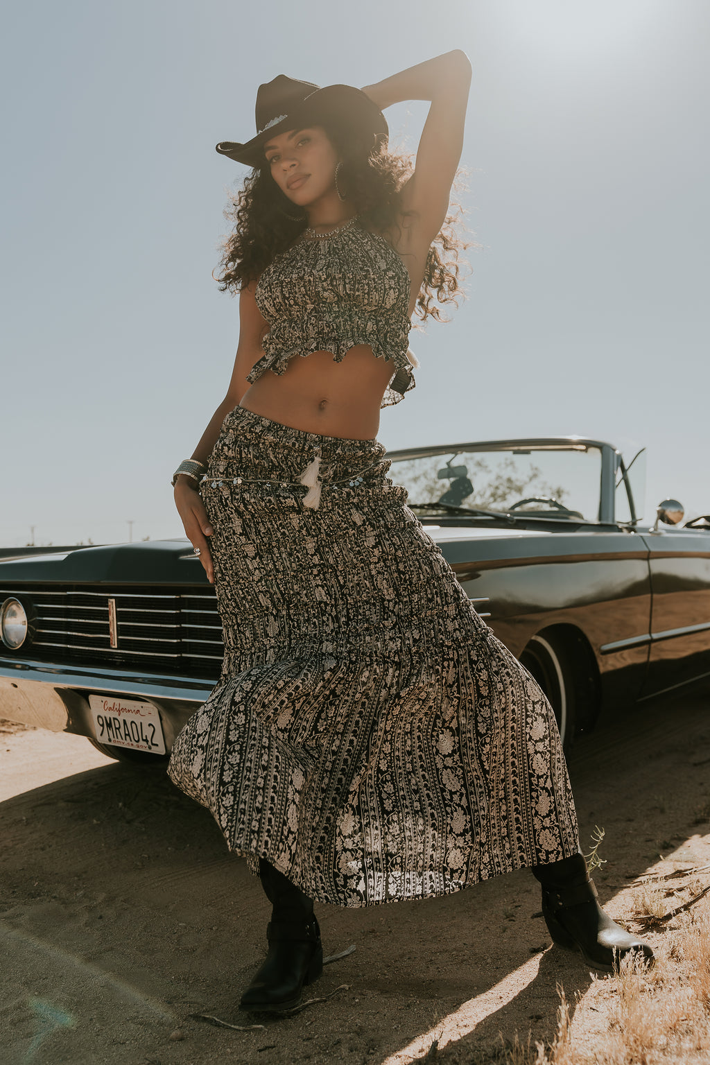 Aailyah Smocked Maxi Skirt