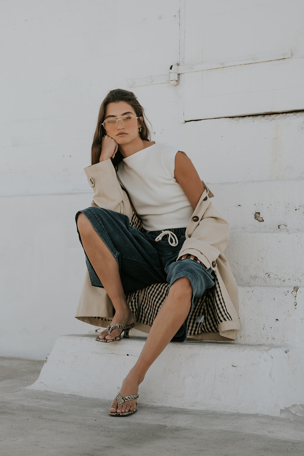 Maggie Knit Top in White