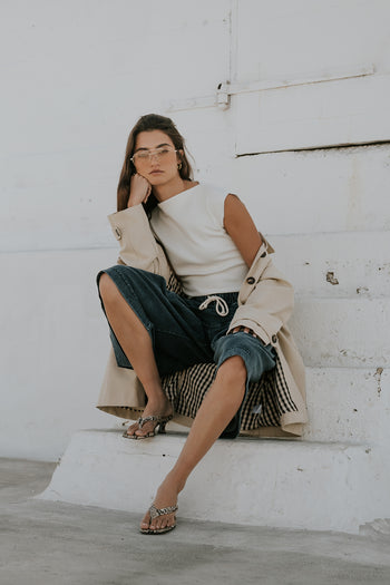 Maggie Knit Top in White