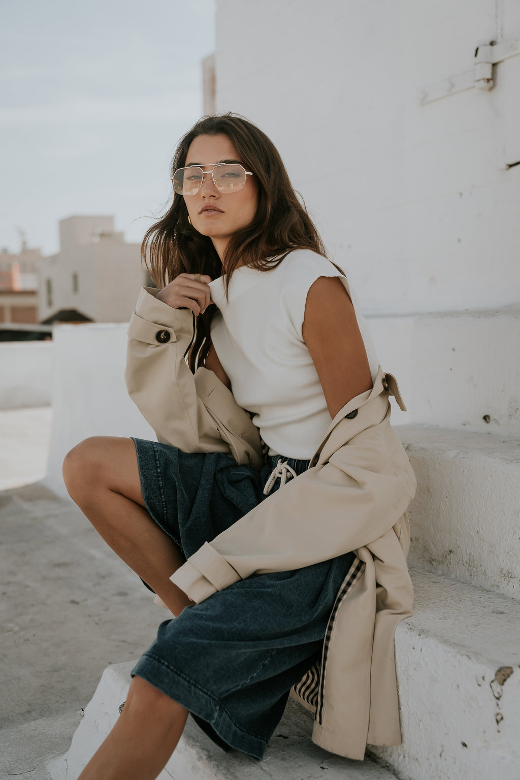 Maggie Knit Top in White