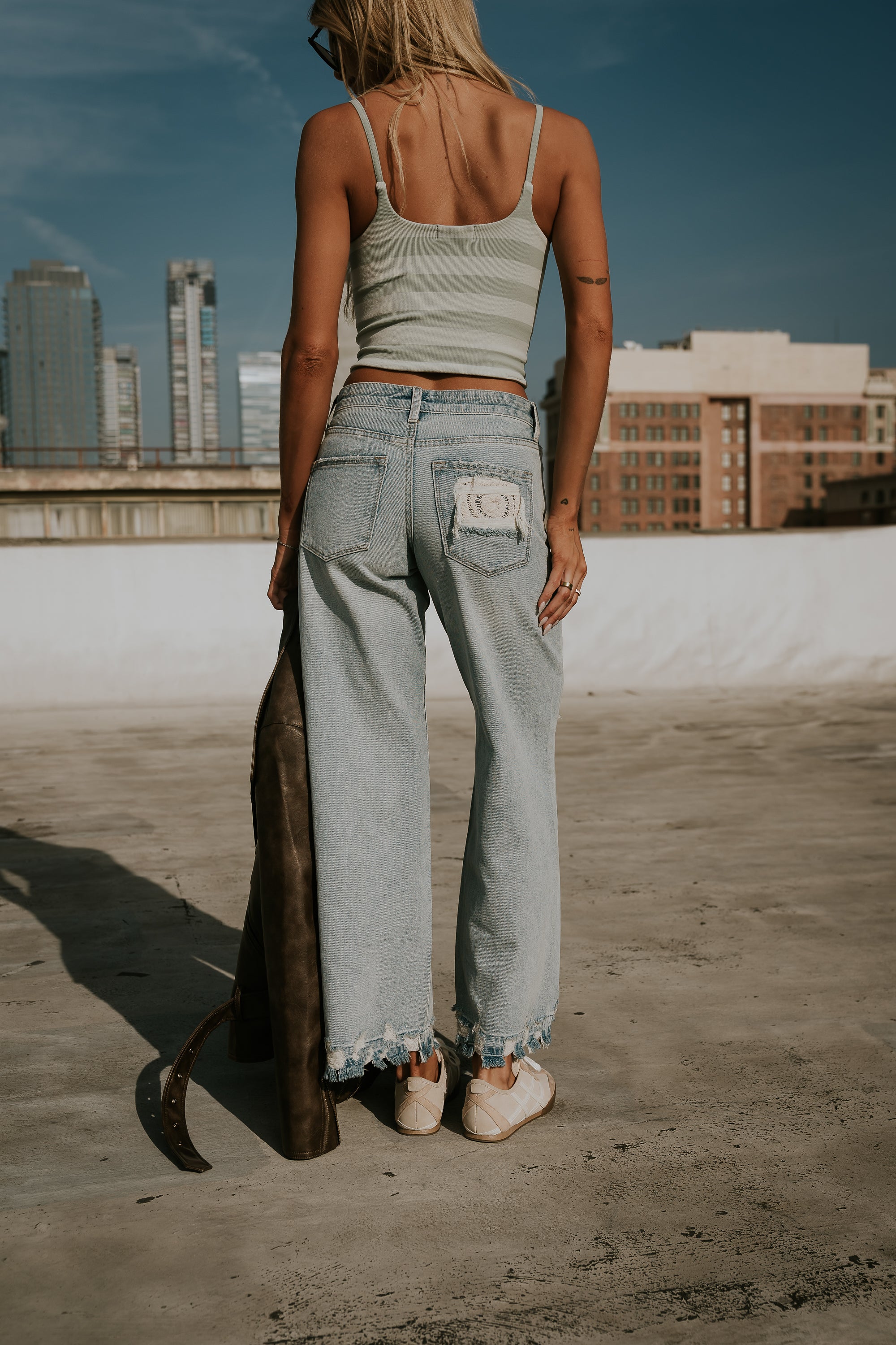 Marvin Crochet Wide Leg Jeans - FINAL SALE