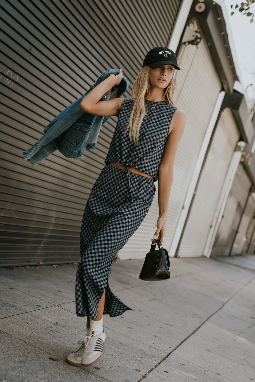 Baylor Plaid Midi Skirt