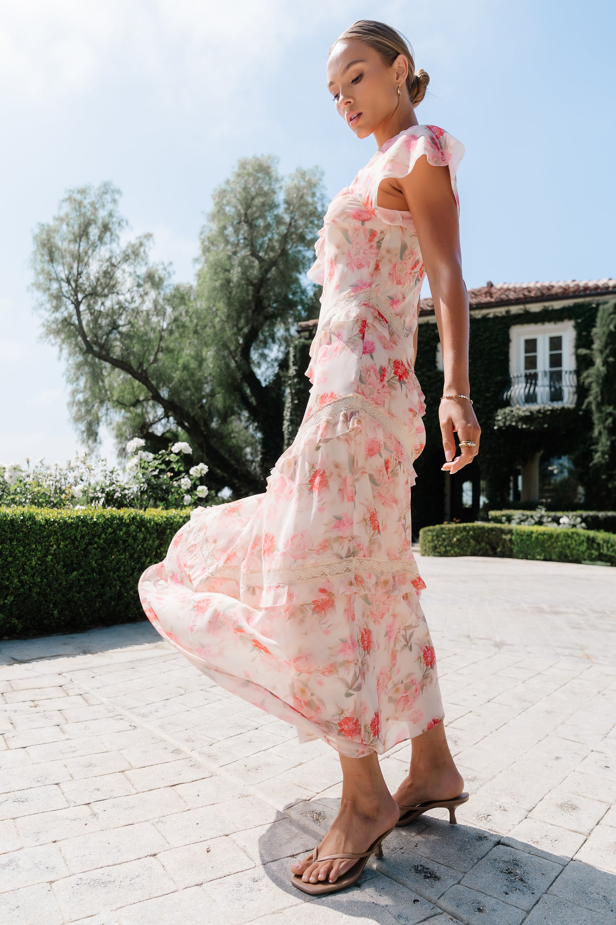 floral maxi tea dress Lennie Floral Maxi Dress