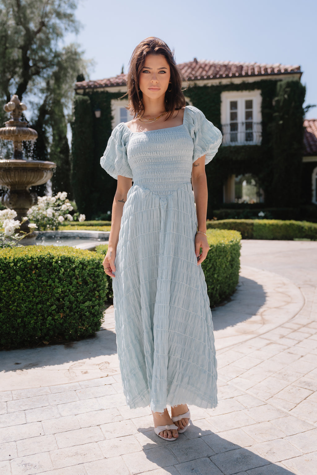 mermaid light blue prom dress CHELSEA dress May Flowers Blue – Lesley Evers