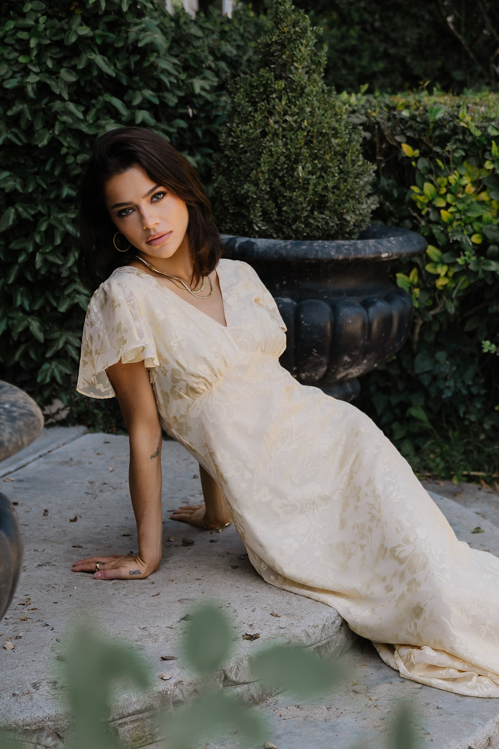 Ashtin Floral Maxi Dress in Yellow