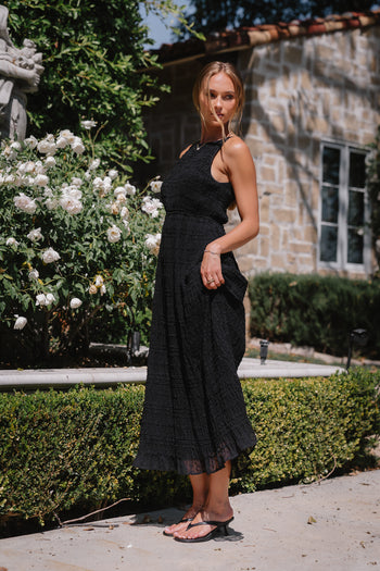 Jordy Textured Maxi Dress in Black
