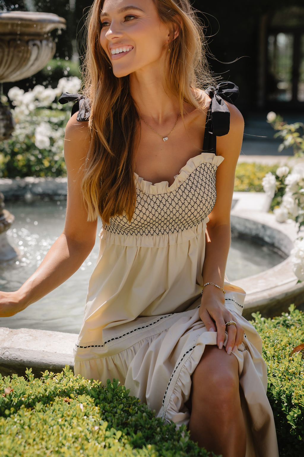 ivory tiered dress Tiered Eyelet Ivory Dress Horse