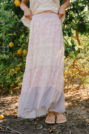 Shauna Mixed Media Maxi Skirt