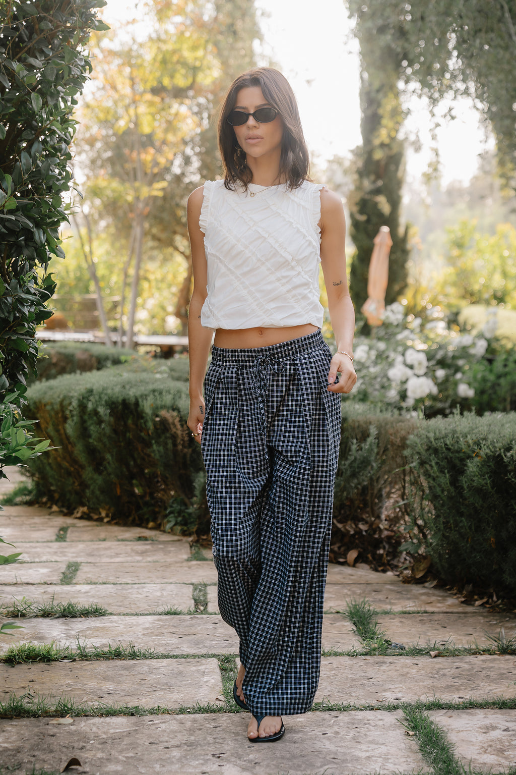 Mellie Ruffle Top in Off White