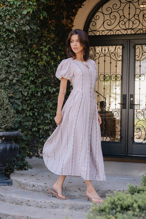 knee length dresses for ladies Baylor Floral Maxi Dress in Pink