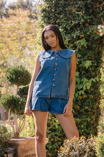 Paula Button Up Top
