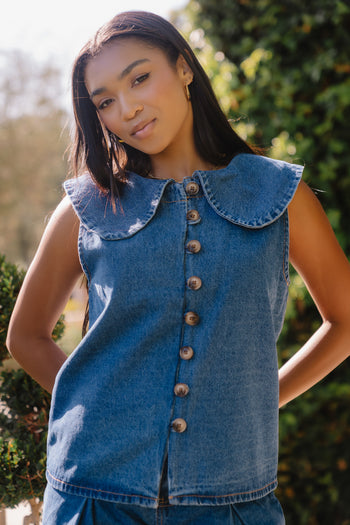 Paula Button Up Top