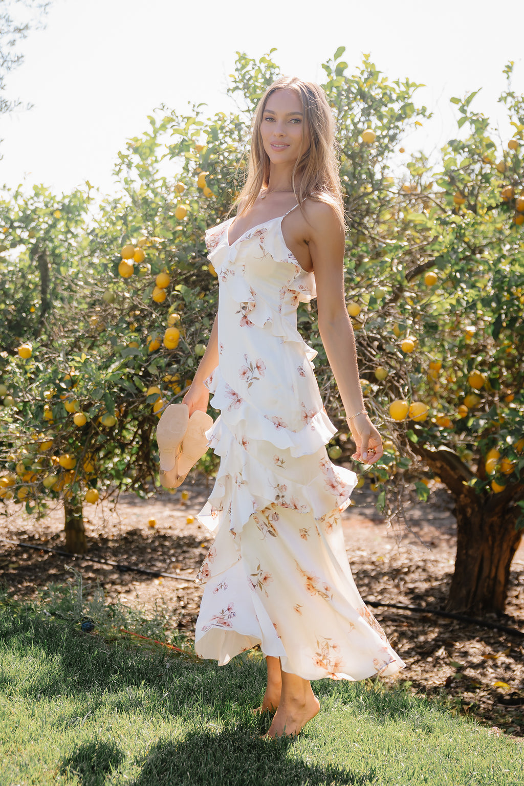 Kyler Ruffle Floral Maxi Dress