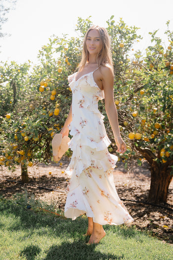 Kyler Ruffle Floral Maxi Dress