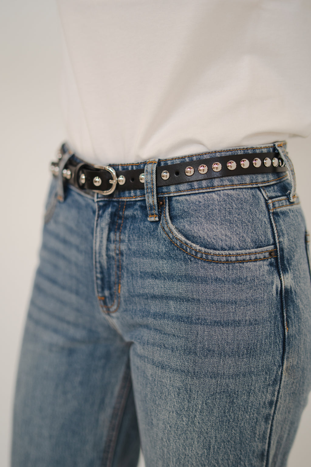 Alesha Studded Belt in Black