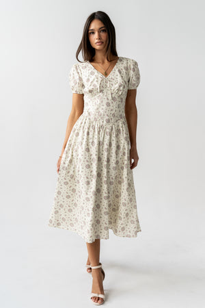 cinq a sept dress Windsor Felicia Floral Beaded Mini Dress in Ivory-2 | Size: XXS