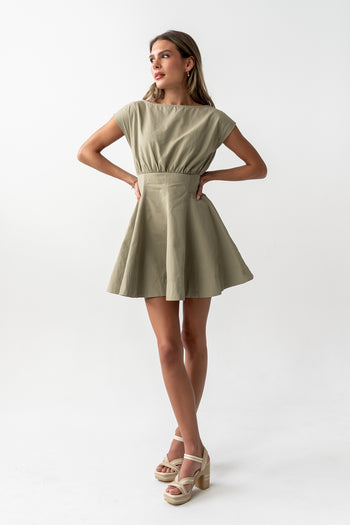 Kinzey Mini Dress in Olive