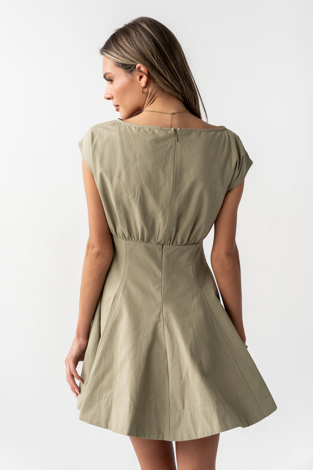Kinzey Mini Dress in Olive Kinzey Mini Dress in Olive