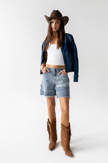 Benny Contrast Denim Shorts
