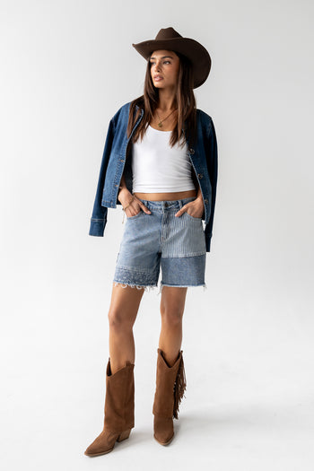 Benny Contrast Denim Shorts