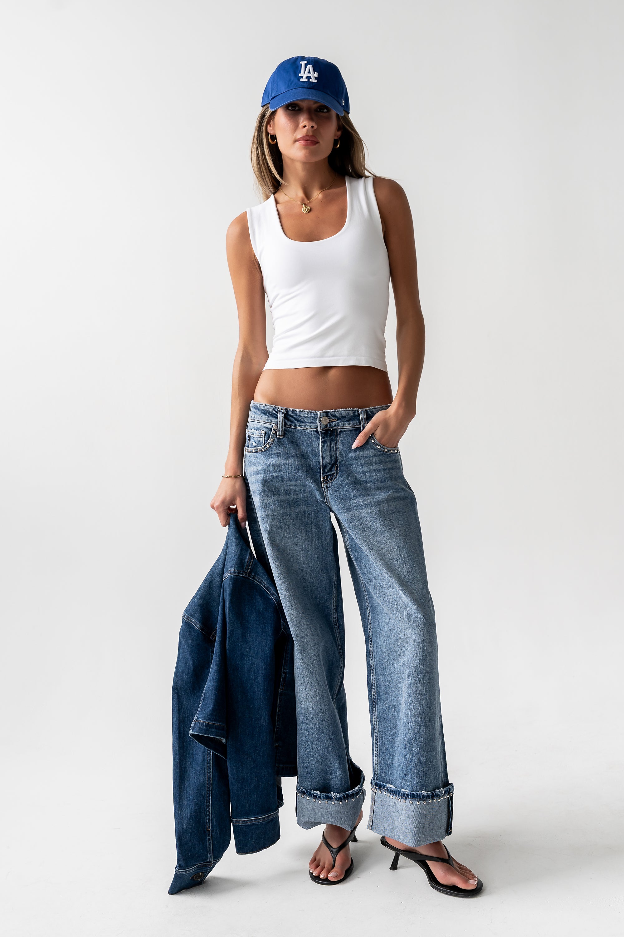 Rika Studded Wide Leg Jeans - FINAL SALE