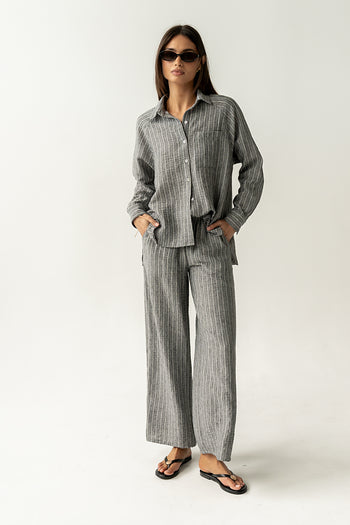 Conner Wide Leg Pants in Black