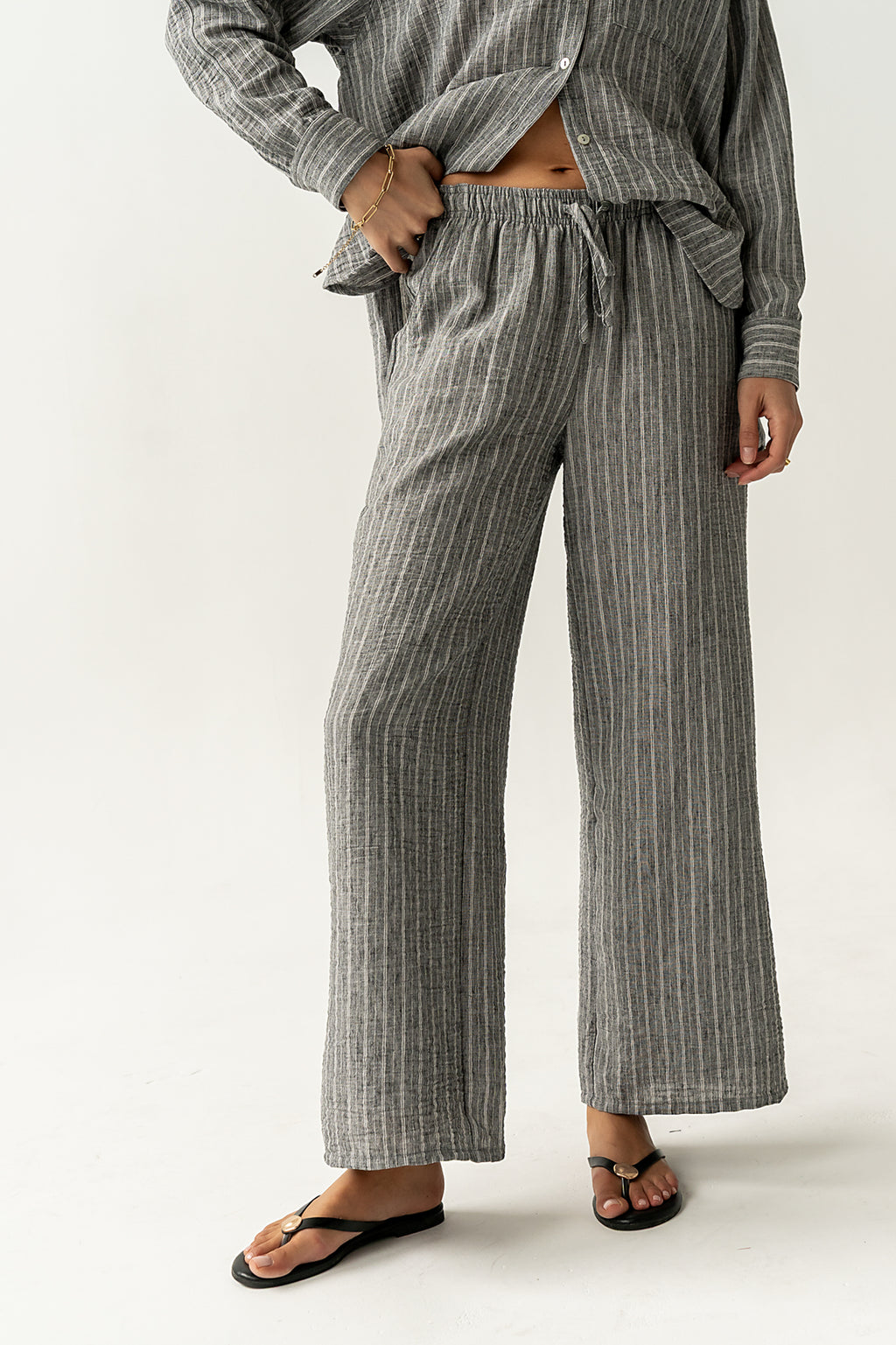 Conner Wide Leg Pants in Black