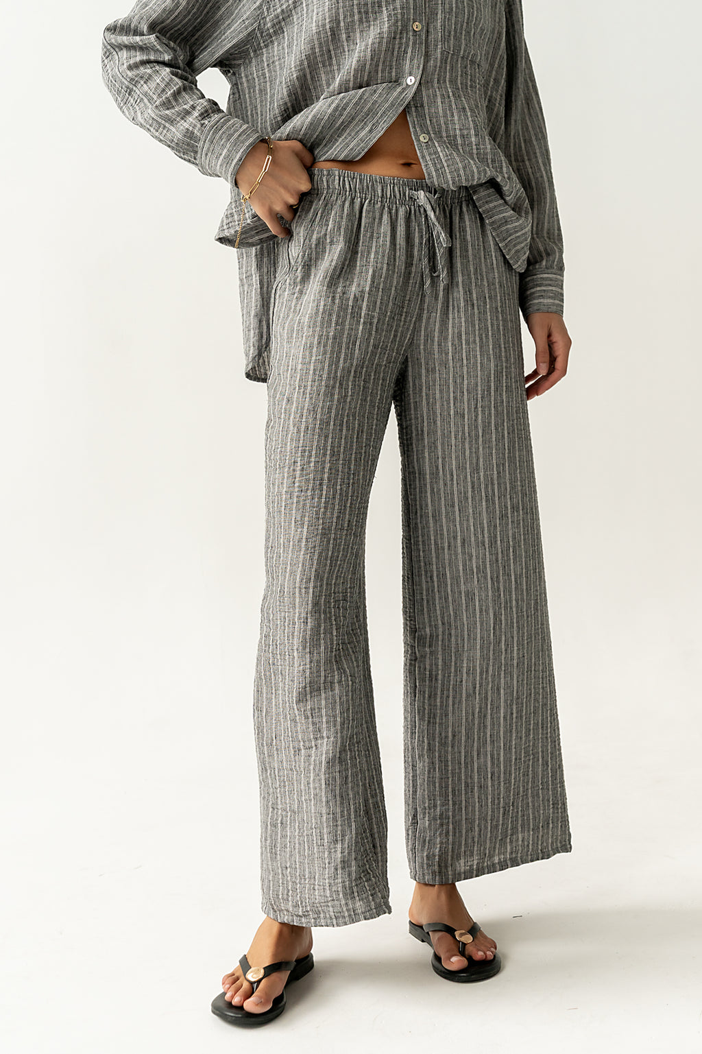 Conner Wide Leg Pants in Black