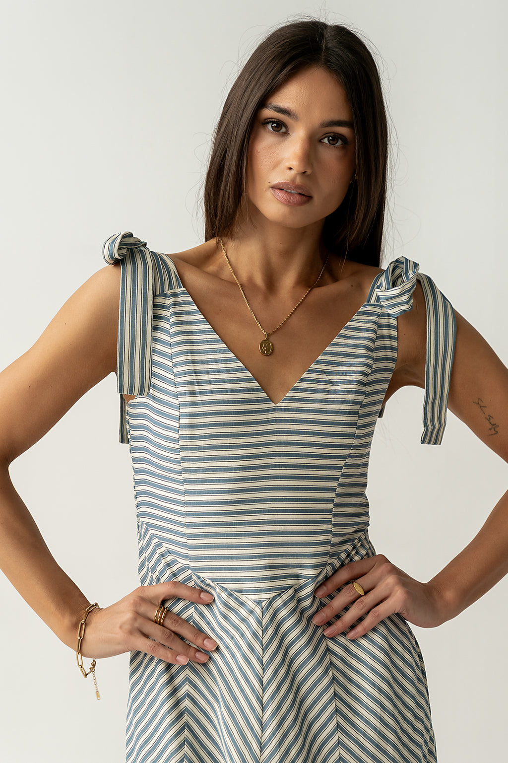 Michelle Striped Maxi Dress