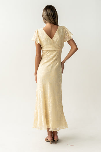 Ashtin Floral Maxi Dress in Yellow