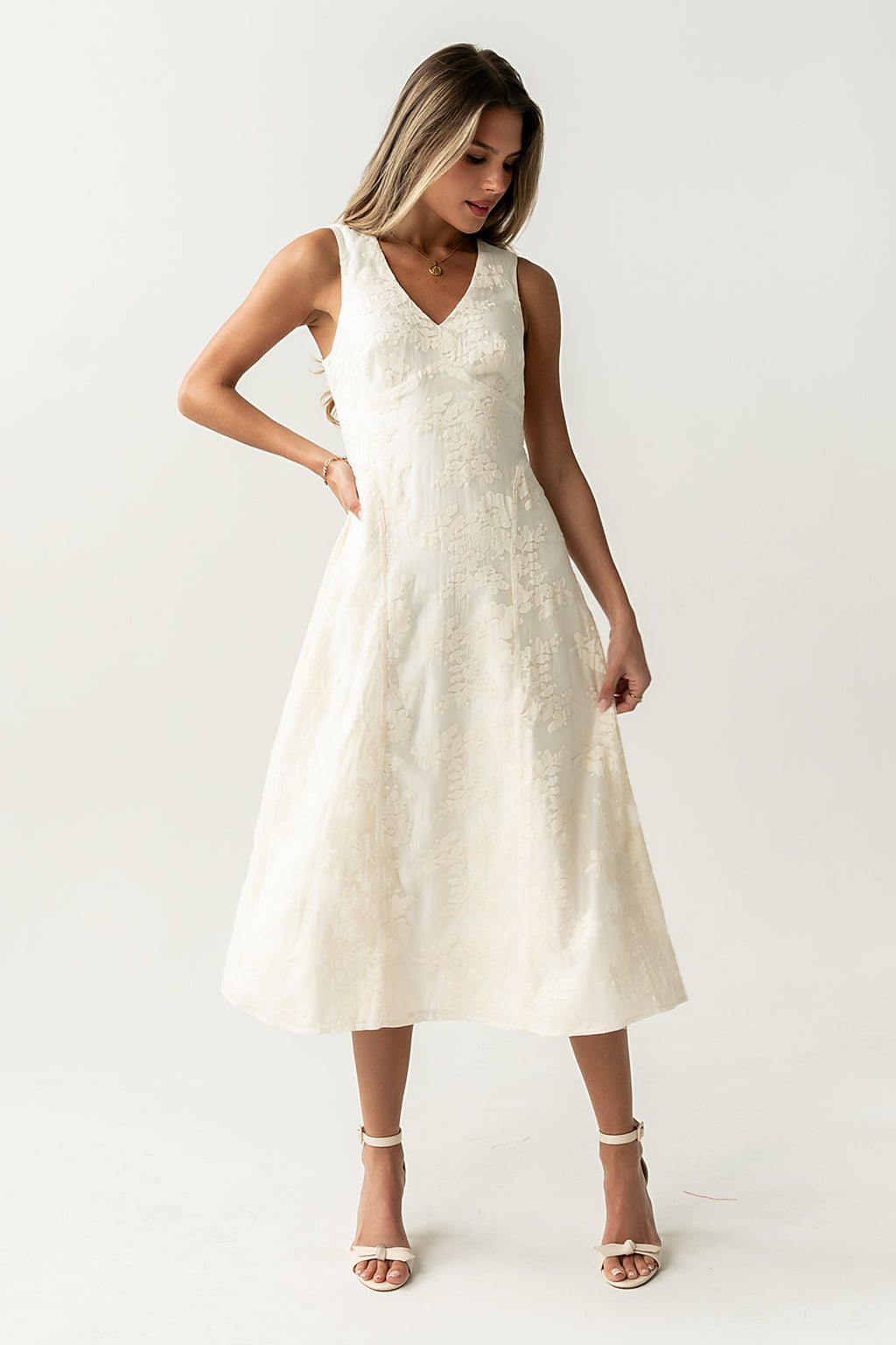 Ariel Embroidered Midi Dress Ariel Embroidered Midi Dress