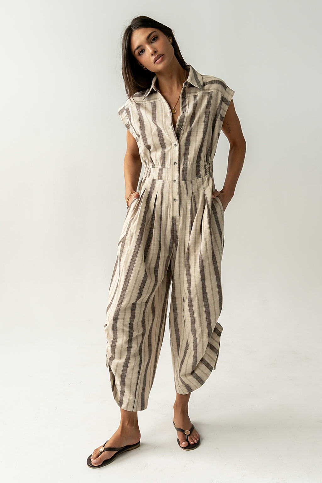 Maggie Striped Parachute Jumpsuit