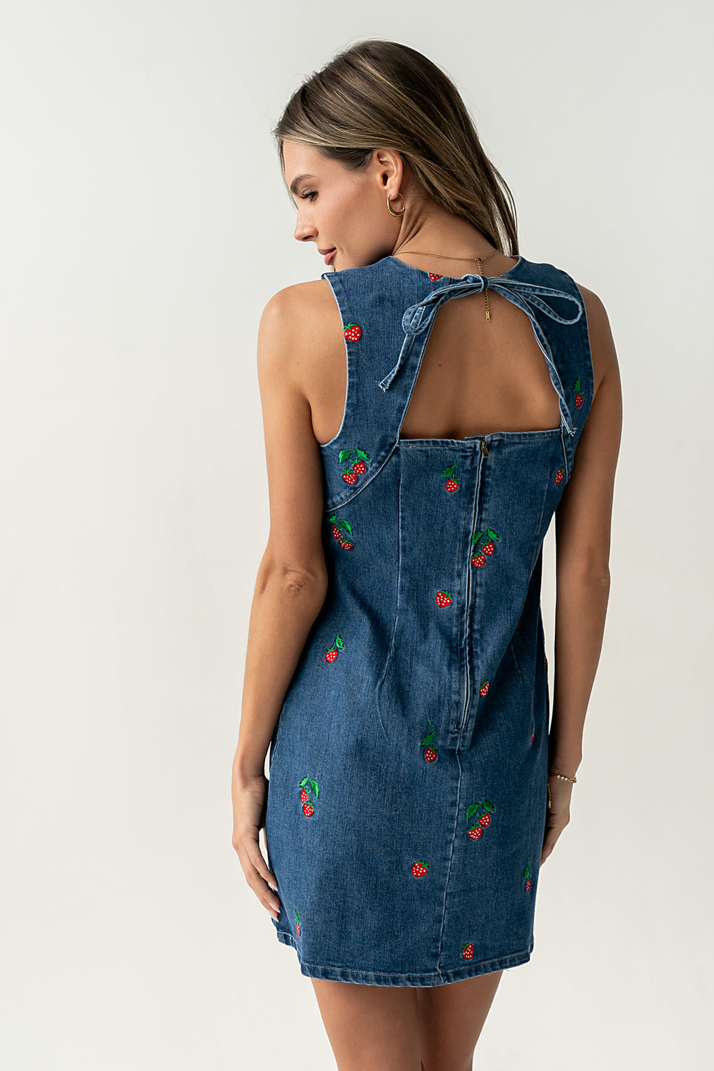 Kesley Embroidered Mini Dress