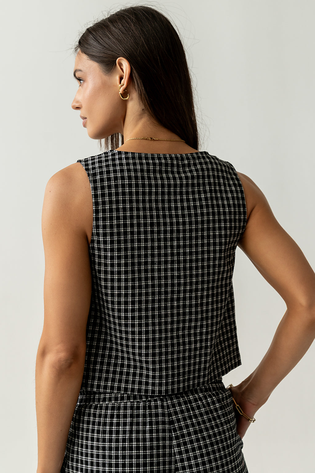 Lea Plaid Vest