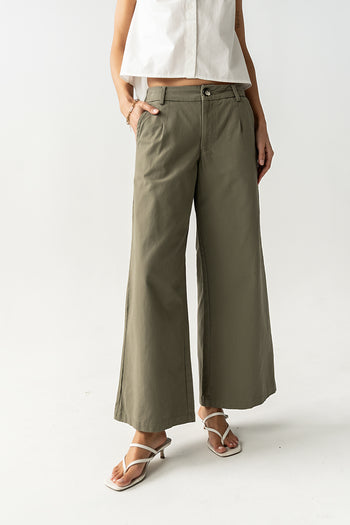 Jannah Wide Leg Pants in Olive