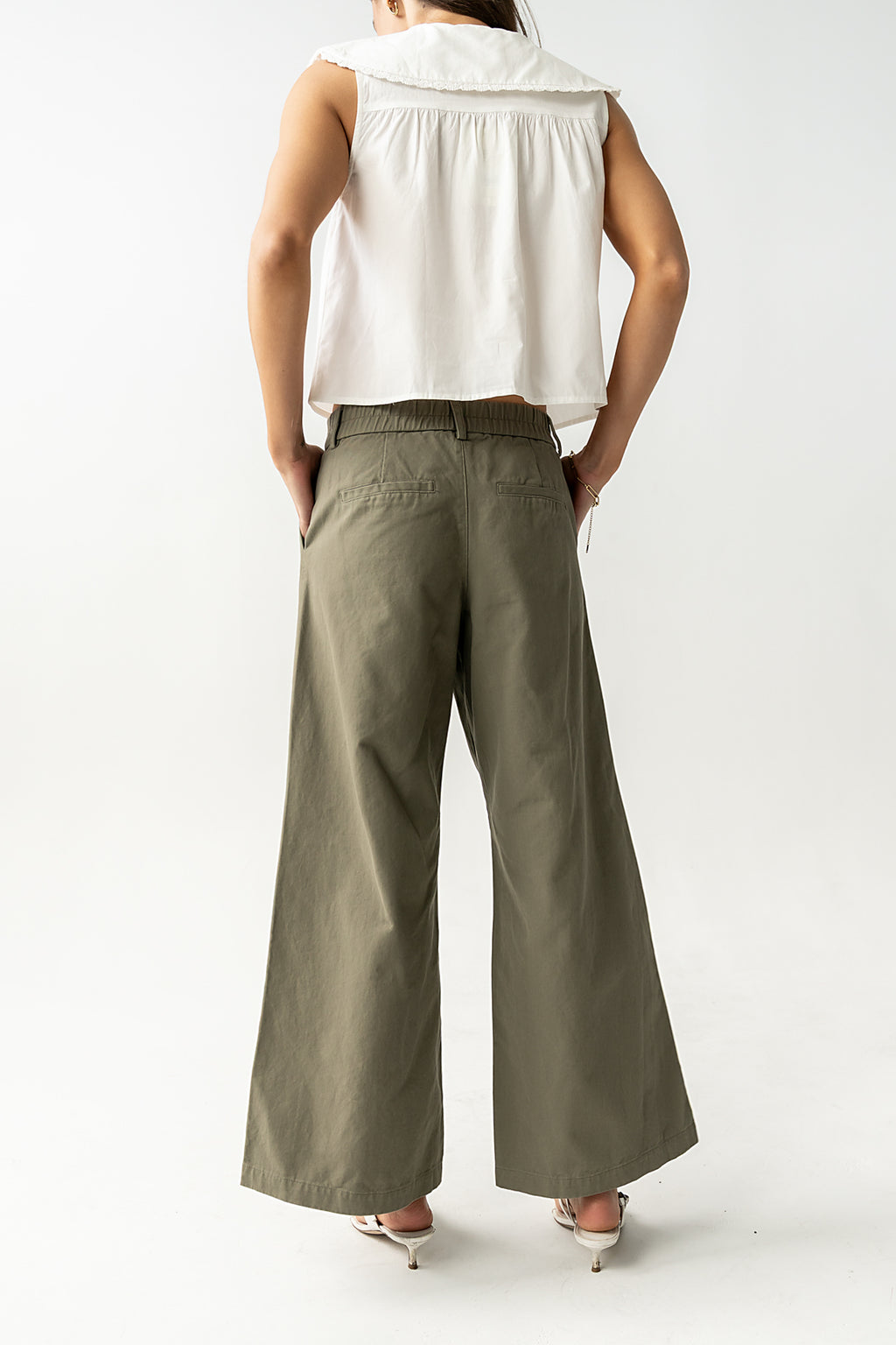 Jannah Wide Leg Pants in Olive