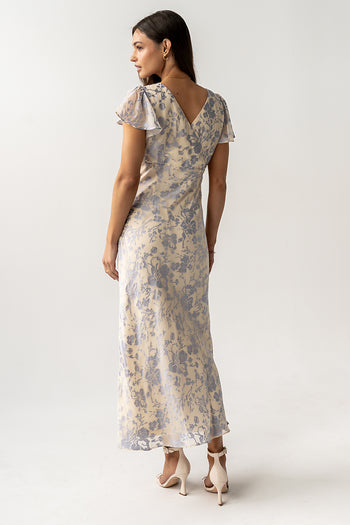 Ashtin Floral Maxi Dress in Blue