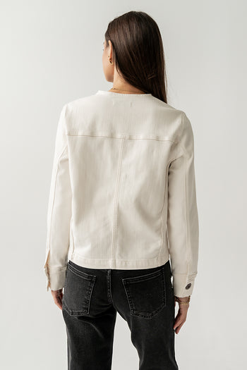 Cozette Barrel Jacket in Off White