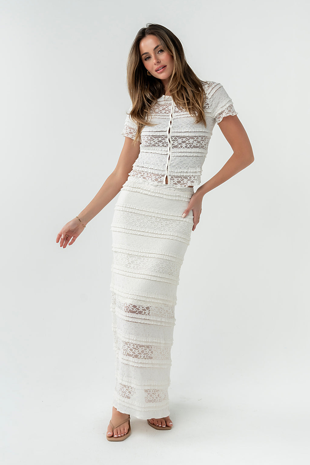 Lexie Lace Blouse in Cream