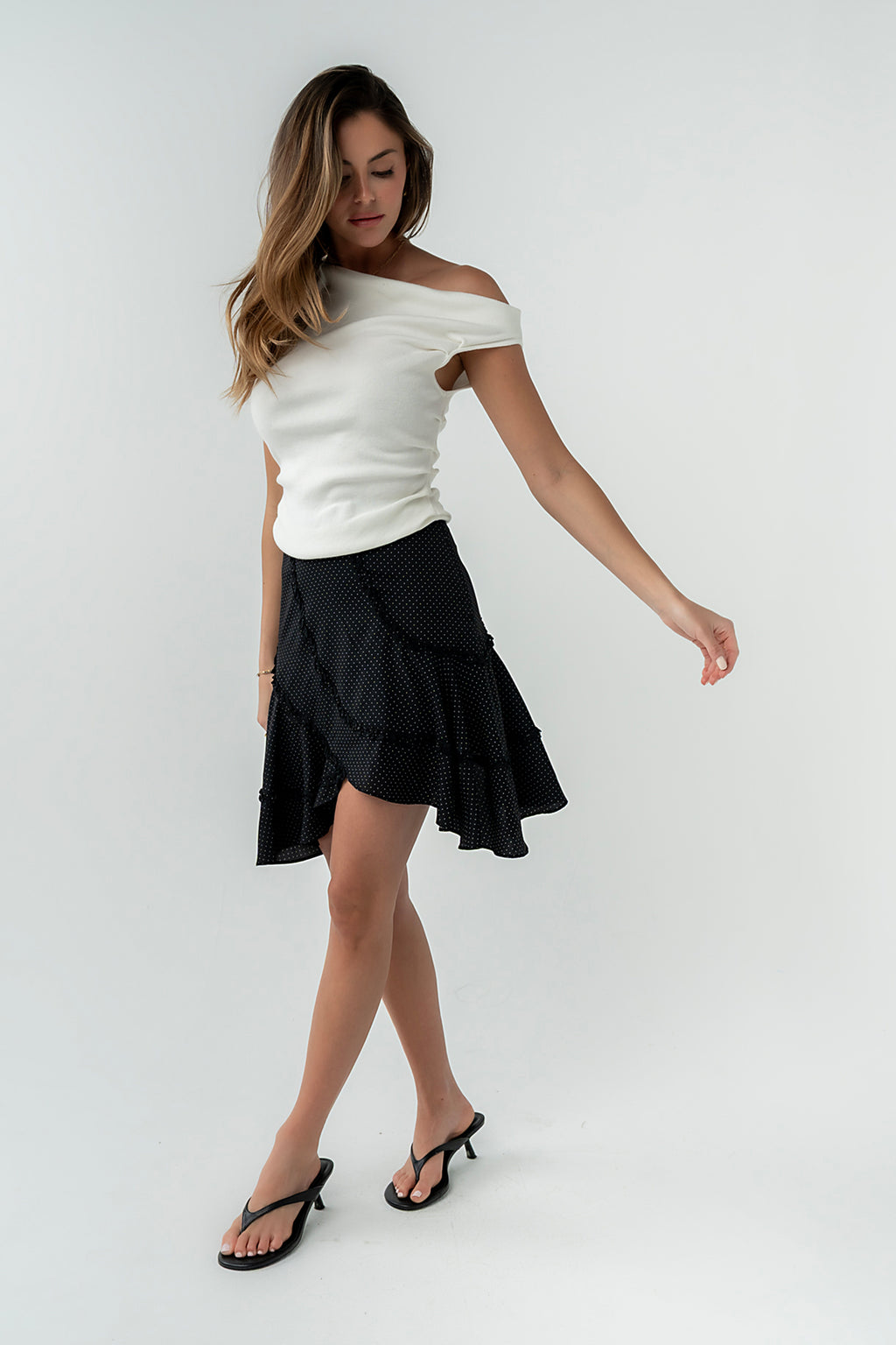 Tammy Polka Dot Mini Skirt