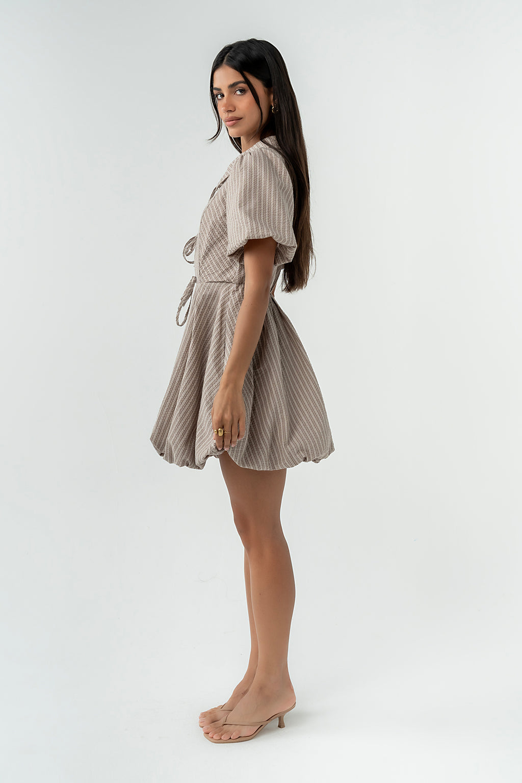 marta smocked midi dress Baltic Born Womens Marta Smocked Midi Dress | White + Blue
