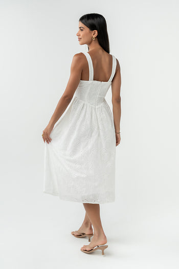Maizey Embroidered Midi Dress