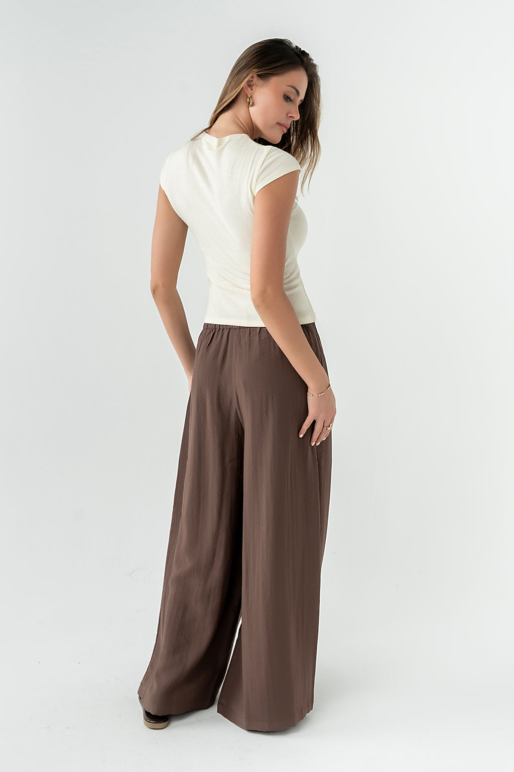 Sadie Textured Top in Cream