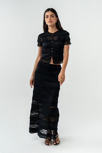 Lexie Lace Blouse in Black
