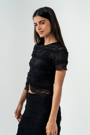 Lexie Lace Blouse in Black