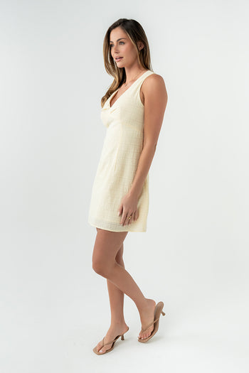 Jayden Sleeveless Mini Dress in Yellow