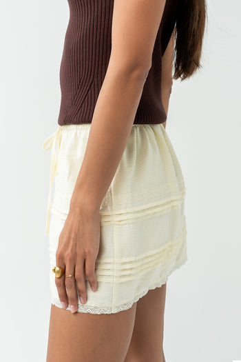 Lizzie Mini Skirt in Yellow