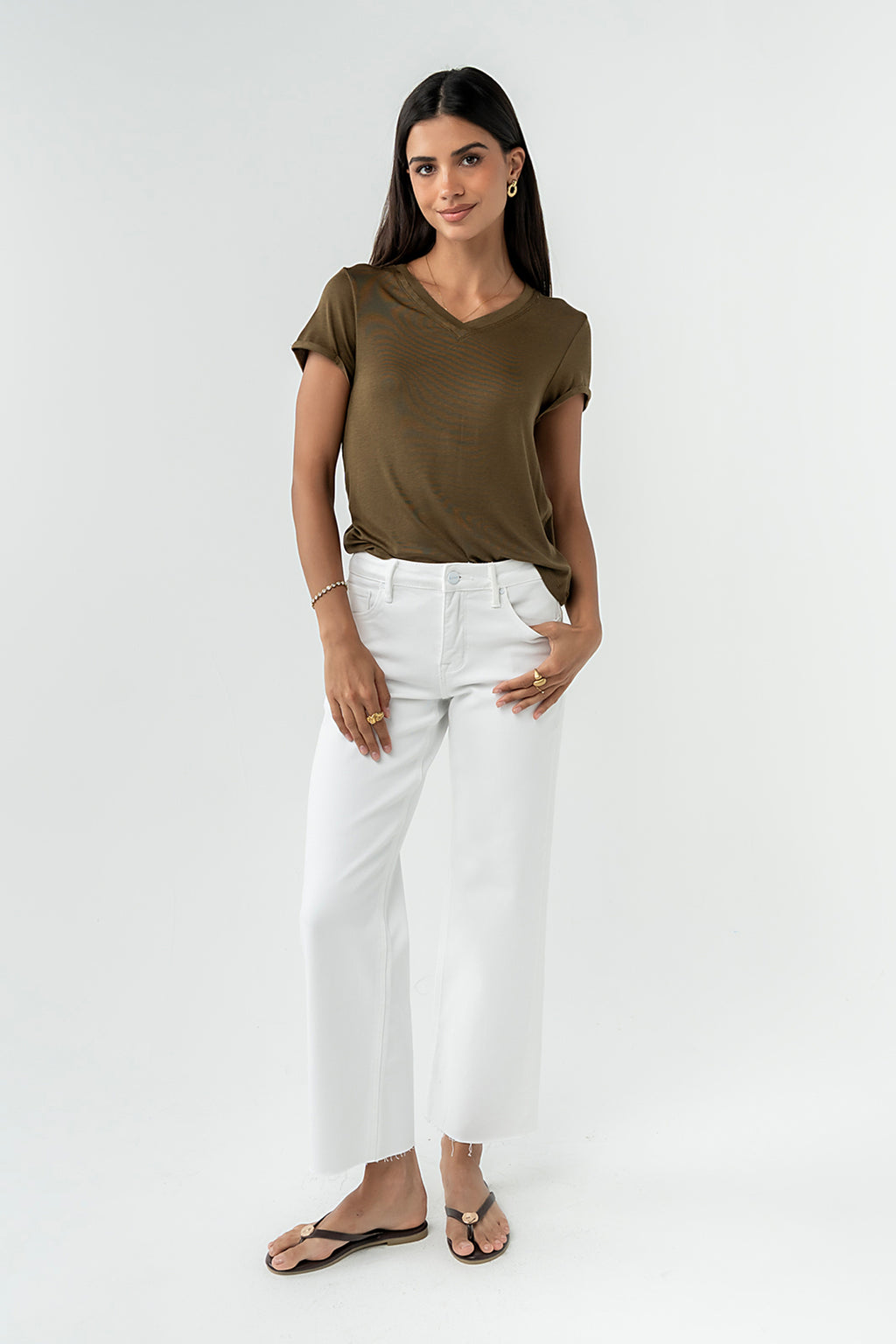 Ollie Top in Olive